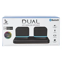 Dual Bluetooth® LED Wireless Speakers 2-Pack