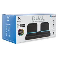 Dual Bluetooth® LED Wireless Speakers 2-Pack