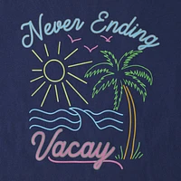 Juniors 'Never Ending Vacay' Graphic Tee
