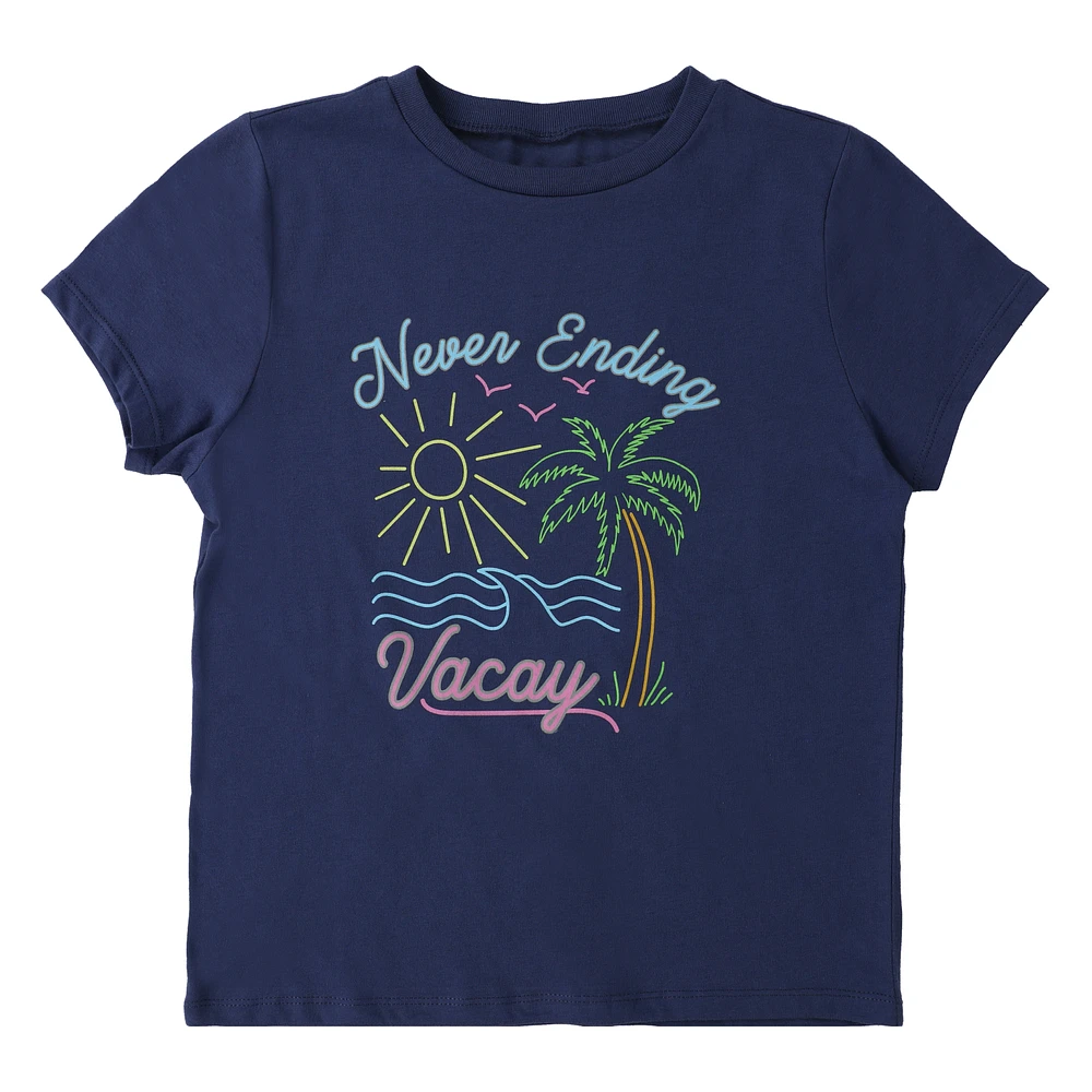 Juniors 'Never Ending Vacay' Graphic Tee