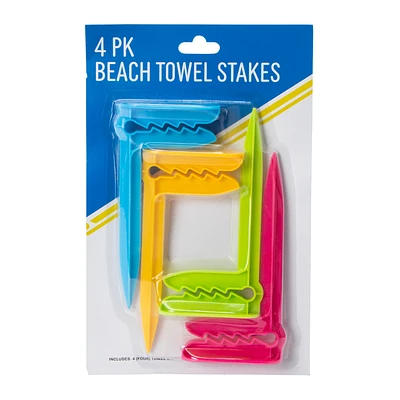 Multicolor Towel Stakes 4-Count
