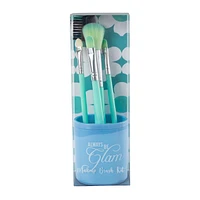 Makeup Brush Set With Holder 6-Piece