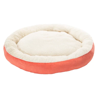 Round Corduroy Pet Bed 22in