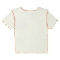 Tokyo Cherry Blossom Baby Tee With Lettuce Edge