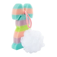 Shaped Bath Sponge With Pouf