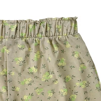 Printed Lettuce Trim Pajama Shorts