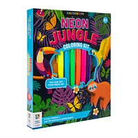 Kaleidoscope Coloring Book Kit - Neon Jungle