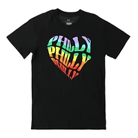 Philly Pride Rainbow Heart Graphic Tee