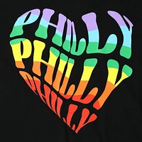 Philly Pride Rainbow Heart Graphic Tee