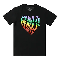 Philly Pride Rainbow Heart Graphic Tee