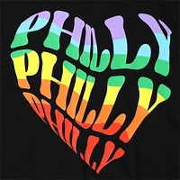 Philly Pride Rainbow Heart Graphic Tee