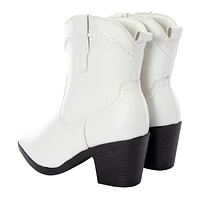 Ladies White Ankle Cowboy Boots