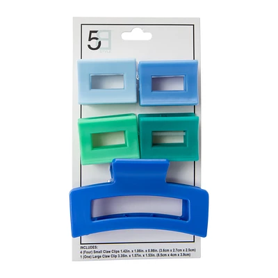 Assorted Claw Clips 5-Count