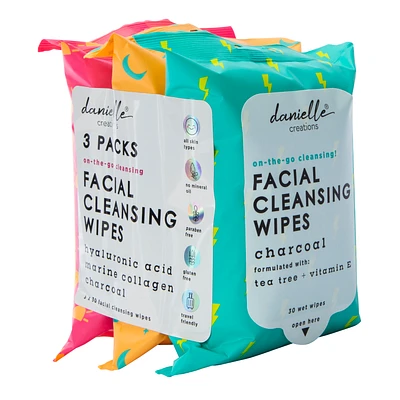 Danielle Creations® Facial Cleansing Wipes 3-Count