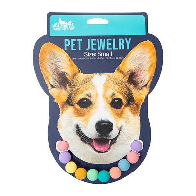 Rainbow Beaded Small Pet Jewelry 14in