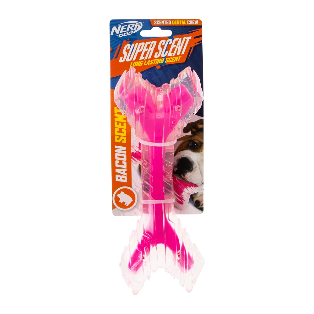 NERF™ Bacon Scented Bone Dog Chew Toy 9in