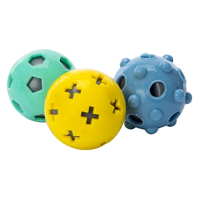 Scented Squeaker Ball Dog Toy 3-Count