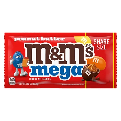 M&M's® Peanut Butter Mega Chocolate Candies 2.83oz