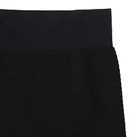 Solid Textured Biker Shorts