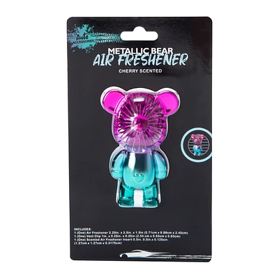 Metallic Bear Vent Clip Car Air Freshener