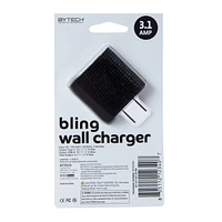 USB-A & USB-C Bling Dual Wall Charger 3.1 Amp