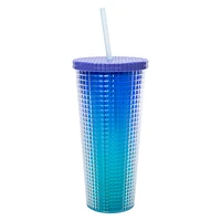 Glossy Ombre Grid Tumbler 24oz