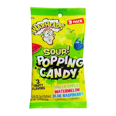 Warheads® Sour! Popping Candy 0.74oz, 3-Pack