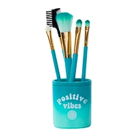 Ombre Makeup Brush Set With Holder 6-Piece