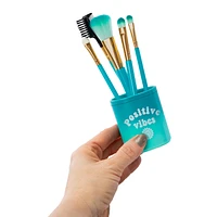 Ombre Makeup Brush Set With Holder 6-Piece
