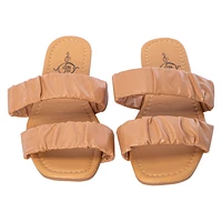 Ladies Double Scrunchie Band Sandals