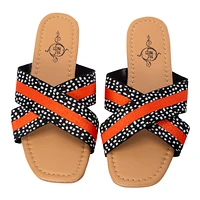 Ladies Pattern Crisscross Sandals