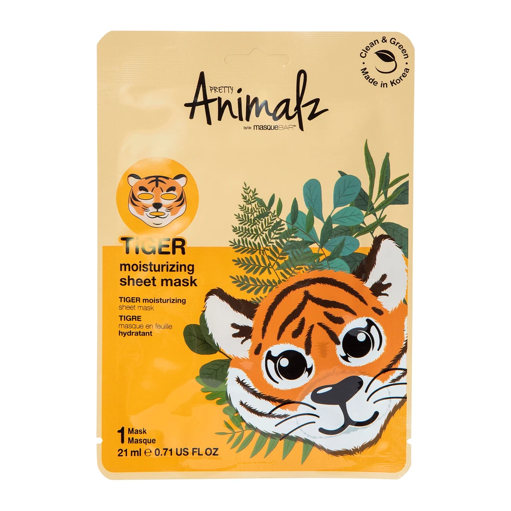 Masque Bar™ Pretty Animalz Tiger Moisturizing Sheet Mask 0.71oz