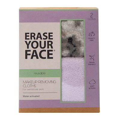 Erase Your Face® Reusable Makeup Removing Cloths 2-Count