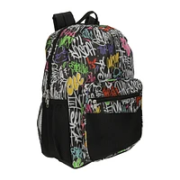 All-Over Print Backpack With Mesh Pocket 16in