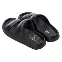 Ladies Double-Band Puffy Slide Sandals