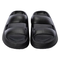 Ladies Double-Band Puffy Slide Sandals