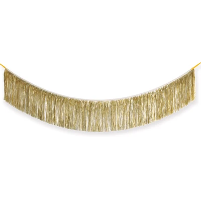 Gold Fringe Garland 72in x 9in