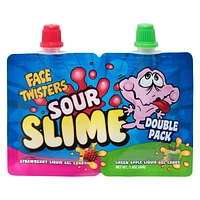Face Twisters® Sour Slime Liquid Gel Candy 1.4oz, 2-Pack