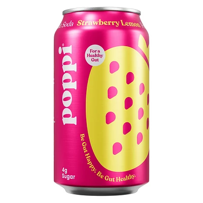 Poppi® Strawberry Lemon Prebiotic Soda 12oz