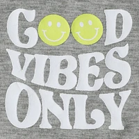 V-Neck Pajama Top - Good Vibes Only