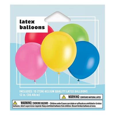 Assorted Latex Balloons 10-Count