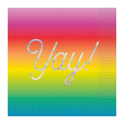 Ombre Rainbow Party Napkins 16-Count