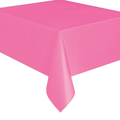 Unique® Party!™ Pink Plastic Table Cover 54in x 84in