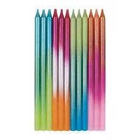 Neon Ombre Birthday Candles 12-Count