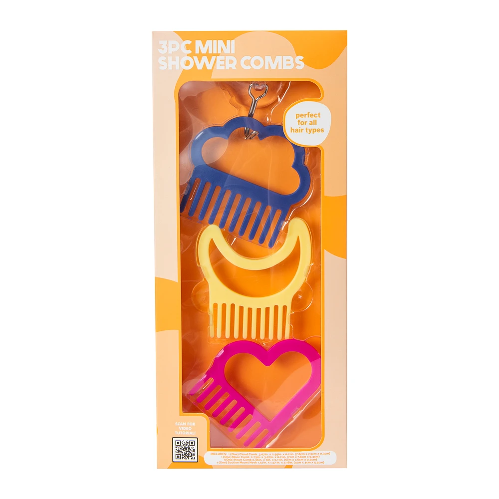 Mini Shower Combs 3-Count