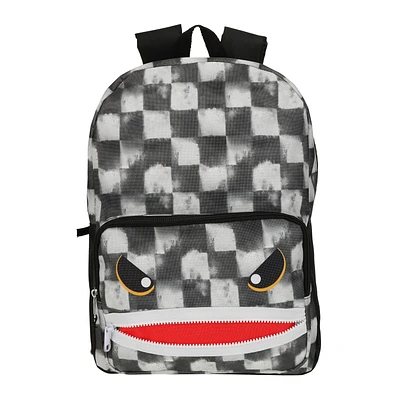 Checkered Shark Backpack 16in