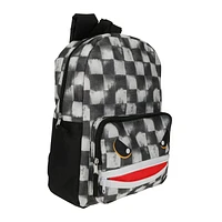 Checkered Shark Backpack 16in