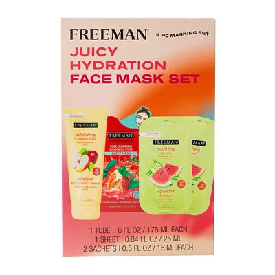 Freeman® Juicy Hydration Face Mask Set 4-Piece