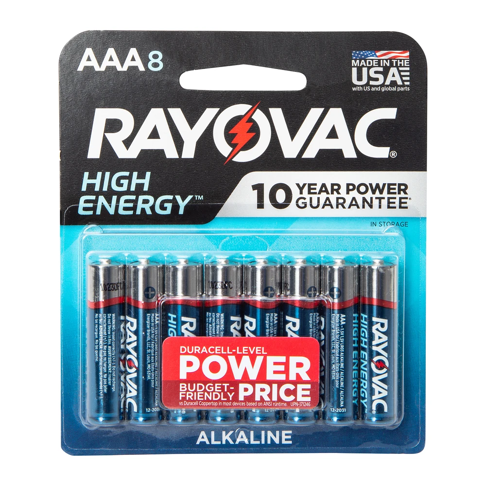 Rayovac® High Energy™ AAA Batteries 8-Pack
