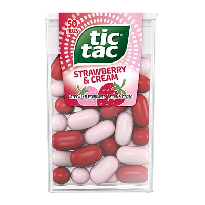 tic tac® Strawberry & Cream Mint Candy 0.84oz, 50-Piece